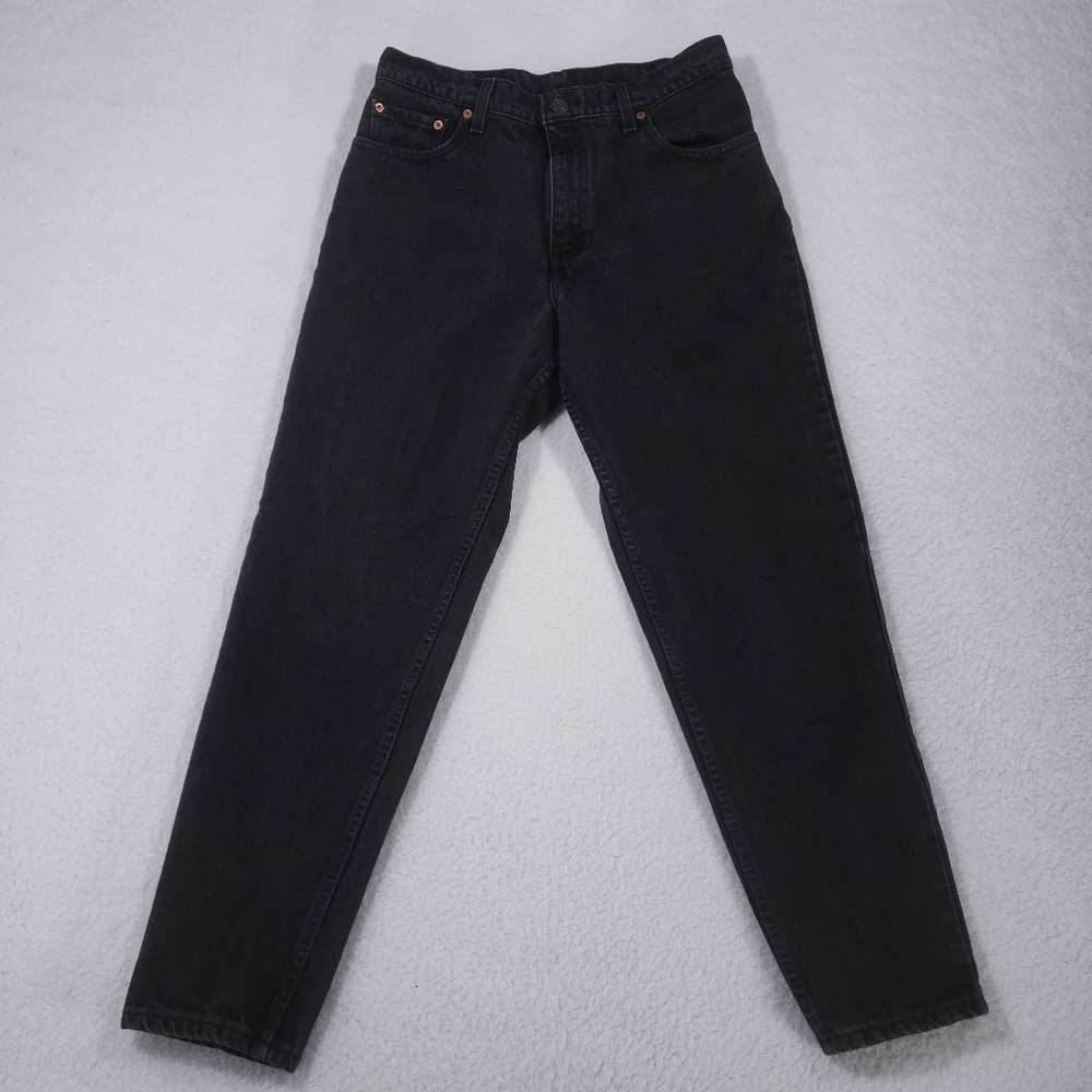 LEVI’S 550 relaxed fit tapered dark washed jeans made in USA Vintage womens 13